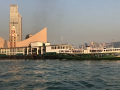 05B A Star Ferry arrives at the Tsim Sha Tsui Kowloon Star Ferry pier Hong Kong